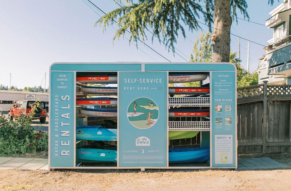 Self-Serve Paddleboard & Kayak Locker – East Lake Union in Seattle